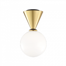 Mitzi H148501S-AGB/BK - 1 LIGHT SMALL FLUSH MOUNT