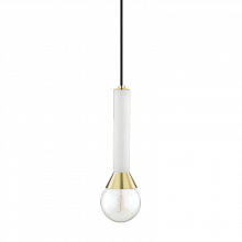 Mitzi H169701-PB/WH - 1 Light Pendant