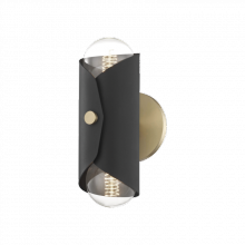 Mitzi H172102-AGB/BK - 2 LIGHT WALL SCONCE