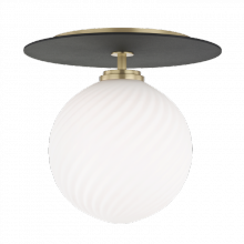 Mitzi H200501L-AGB/BK - Ellis Semi Flush