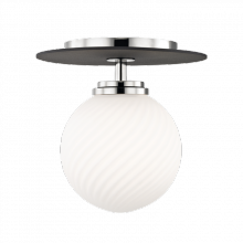 Mitzi H200501S-PN/BK - 1 LIGHT SMALL FLUSH MOUNT