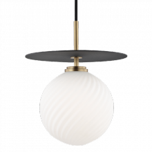 Mitzi H200701L-AGB/BK - Ellis Pendant