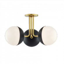 Mitzi H344603-AGB/BK - Renee Semi Flush