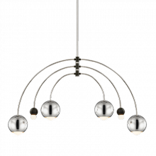 Mitzi H348806-PN/BK - 6 LIGHT CHANDELIER