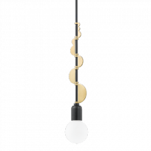 Mitzi H386701-AGB/BK - 1 Light Pendant