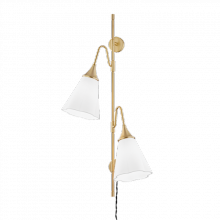Mitzi HL356102-AGB - 2 Light Wall Sconce W/ Plug