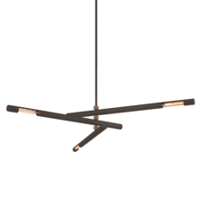 Troy Orange F6886-BRZ/PBR - Hendrix Chandelier