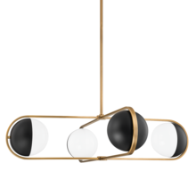 Troy Orange F9942-PBR/SBK - Willard Chandelier