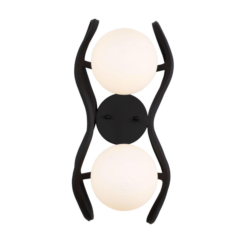 Black Betty 2-Lt Sconce - Carbon/French Gold
