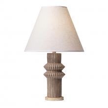 Varaluz 396T01ADGT - Primea 1-Lt Ceramic Table Lamp - Apothecary Gold/Glazed Taupe