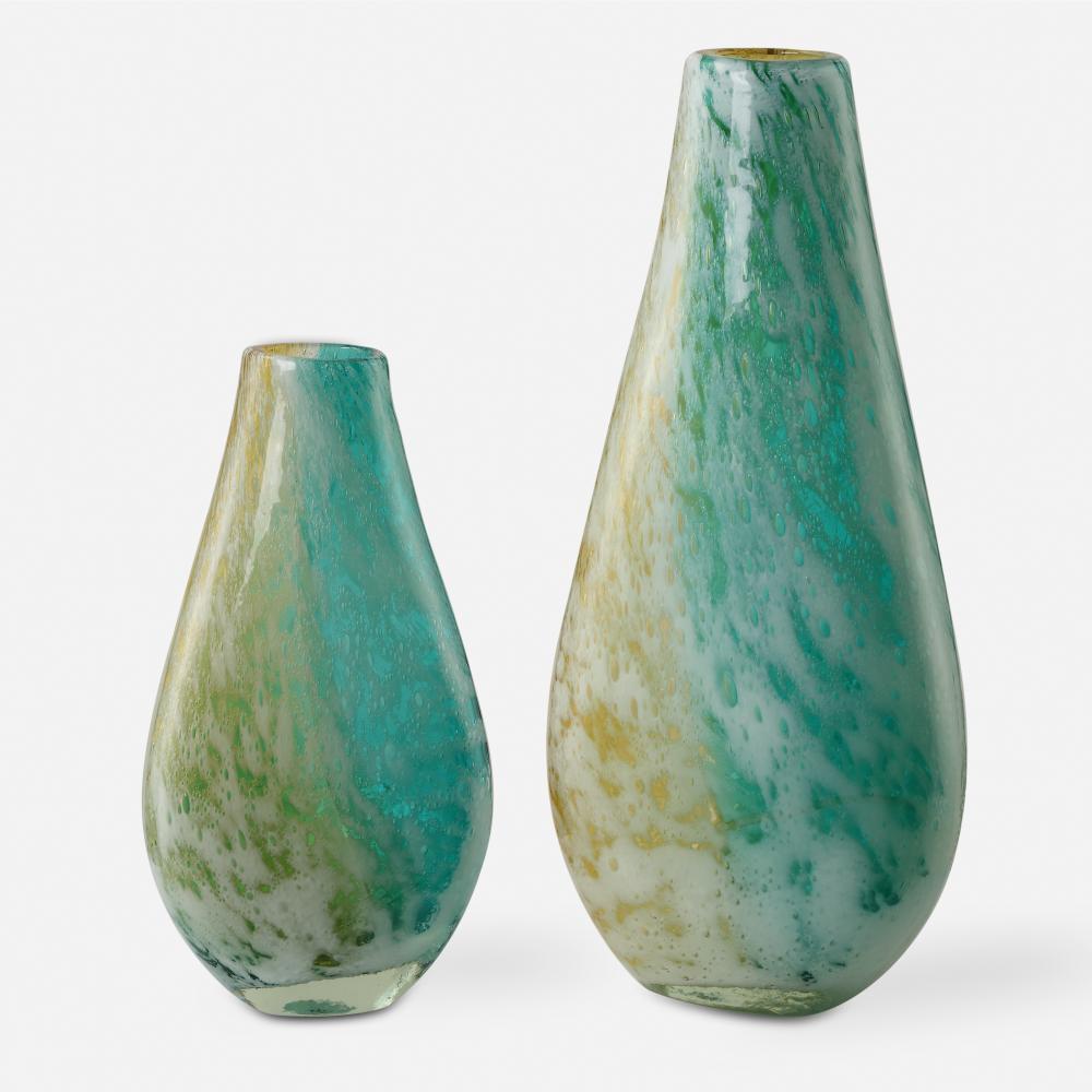 Uttermost High Tide Glass Vases Set/2