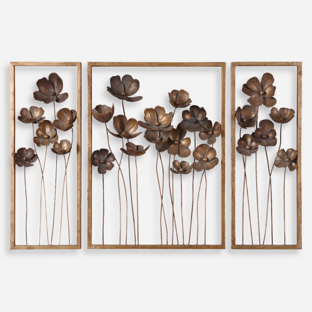 Uttermost Metal Tulips Wall Decor, S/3