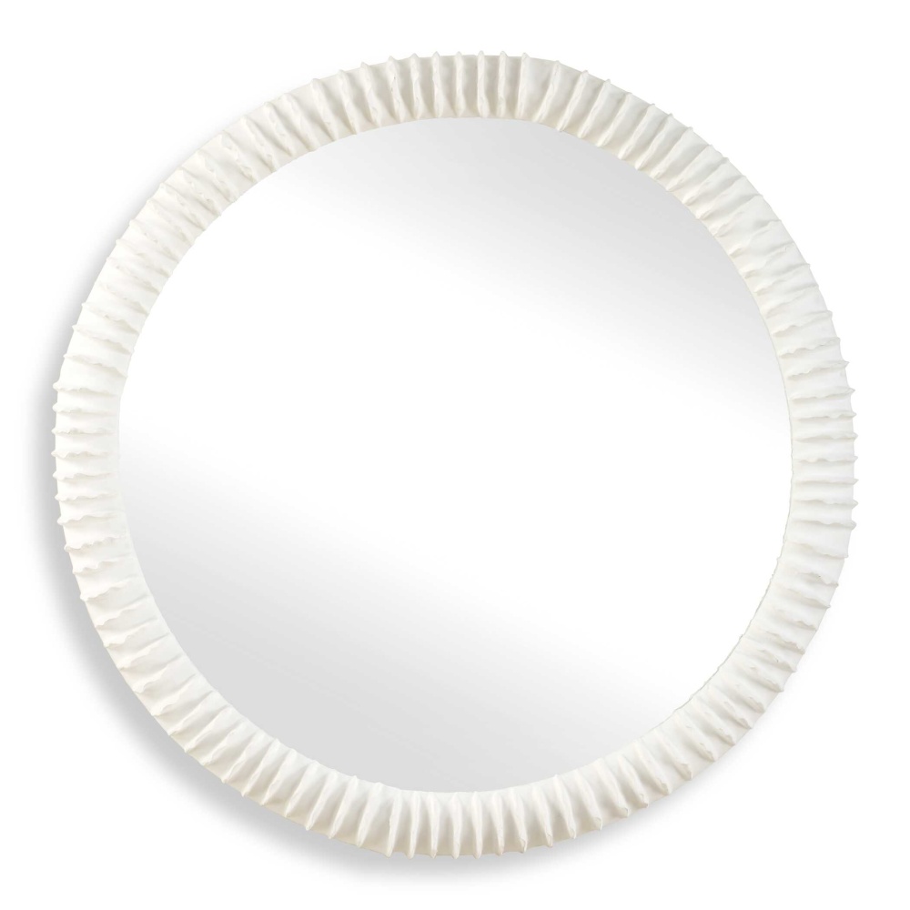 Uttermost Akiko White Round Mirror
