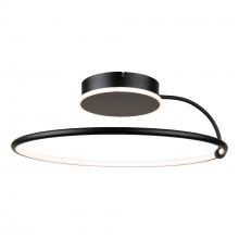 Artcraft AC6631BK - Halo Collection Integrated LED Semi-Flush Mount, Black