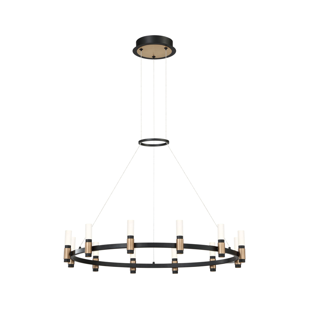 ALBANY,CHANDELIER,12LT,LED,BLK