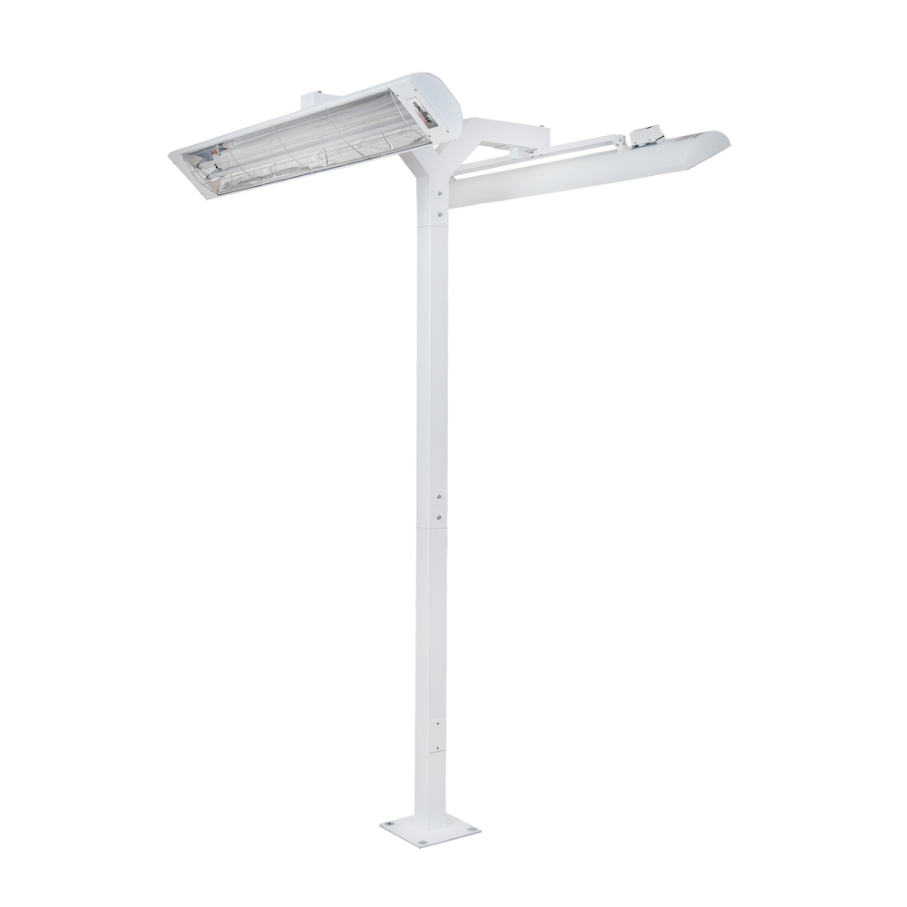 Eurofase EF6108PMDW 61 Inch 8ft White Pole Mount With Double Crossbar