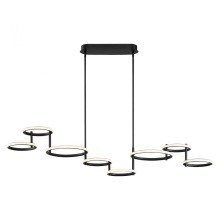 Eurofase Gold US 39421-012 - GIRO,8LT LED CHANDELIER,BLK