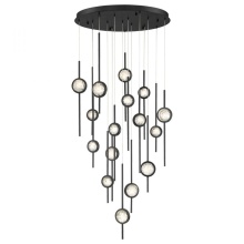 Eurofase Gold US 39465-016 - BARLETTA,16LT LED CHAND, BLK