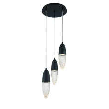 Eurofase Gold US 43858-022 - ECROU,3LT CHANDELIER,BLK