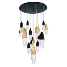 Eurofase Gold US 43860-043 - ECROU,22LT CHANDELIER,BLK/GLD