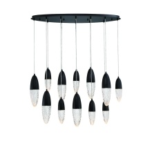 Eurofase Gold US 43861-024 - ECROU,12LT OVAL CHANDELIER,BLK
