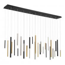 Eurofase Gold US 46814-012 - Santana 30 Light LED Chandelier in Mixed Black, Gold and Nickel