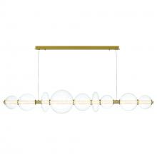 Eurofase Gold US 47257-016 - Atomo 74" LED Chandelier In Gold With Clear Glass