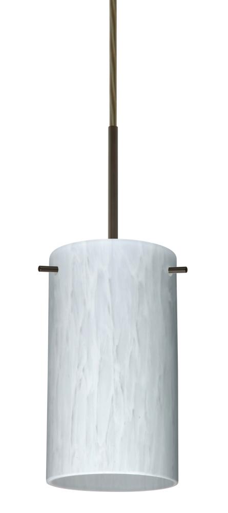 Besa Stilo 7 Pendant Bronze Carrera 1x40W B10 Med, 15Ft. Cord