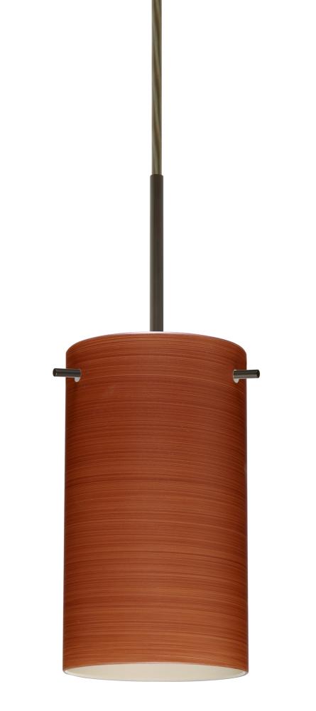 Besa Stilo 7 Pendant Bronze Cherry 1x50W Candelabra, 15Ft. Cord