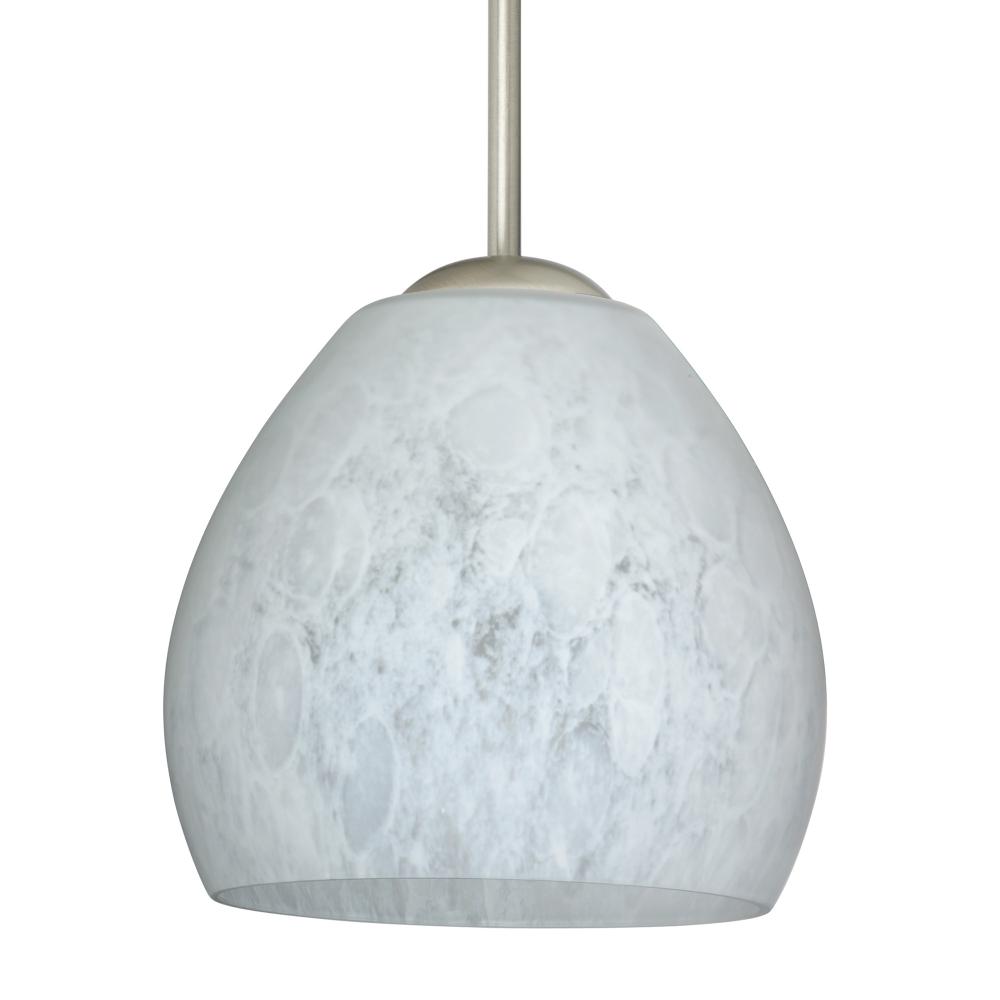 Besa Bolla Pendant Carrera Satin Nickel 1x40W B10 Medium base