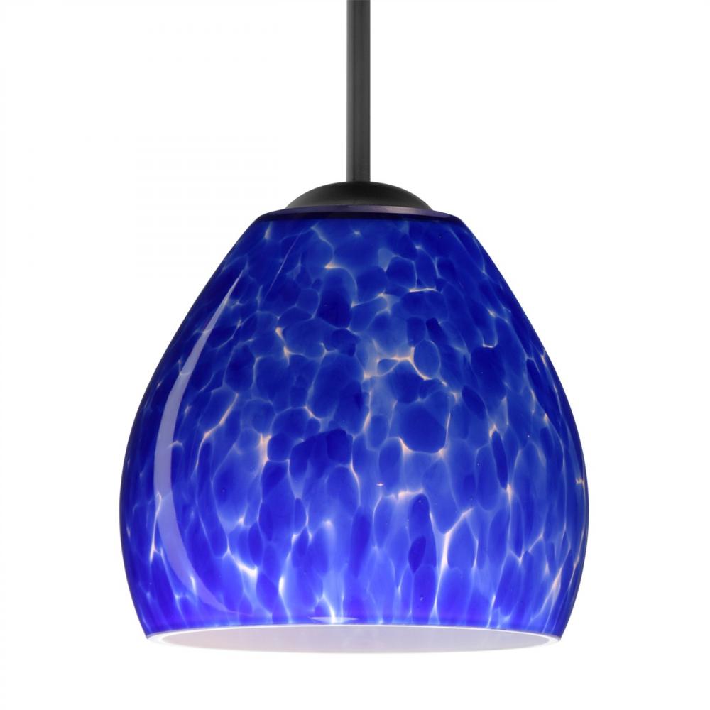 Besa Bolla Pendant Black Blue Cloud 1x50W E12 base