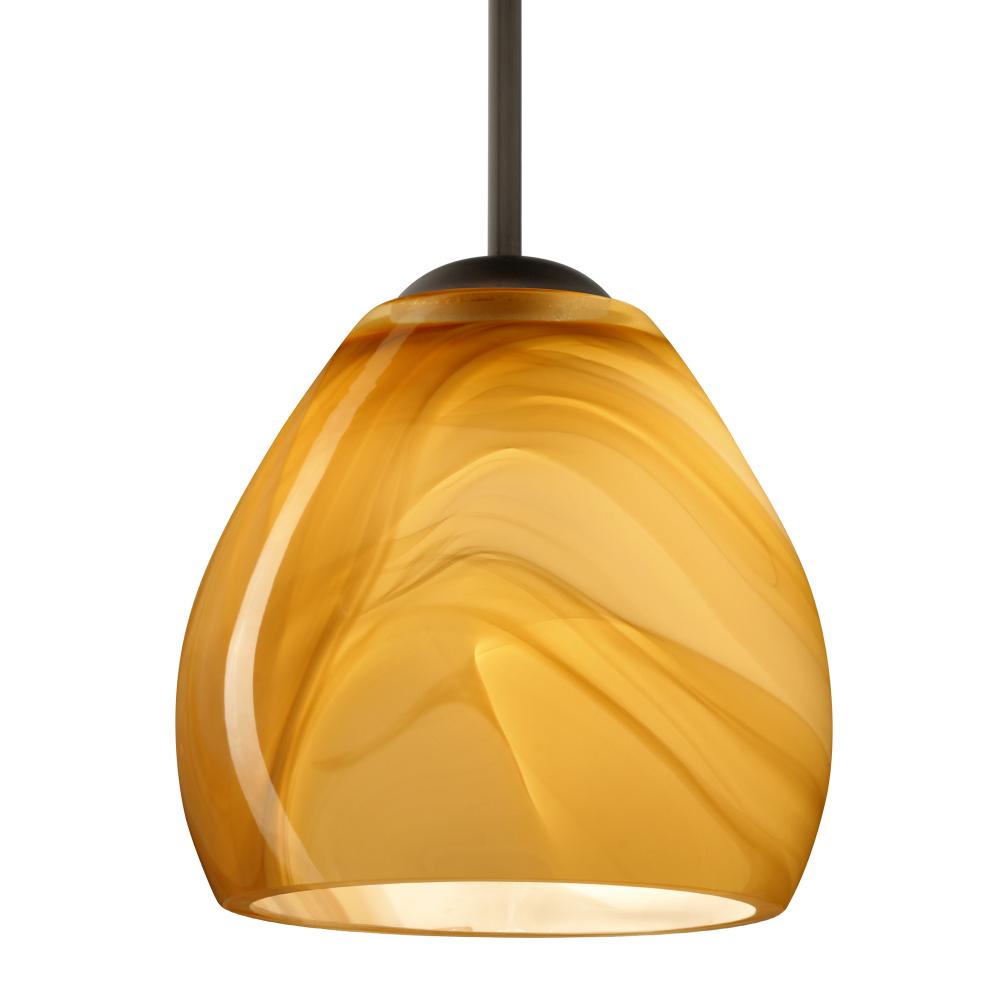 Besa Bolla Pendant Honey Bronze 1x40W B10 Medium base