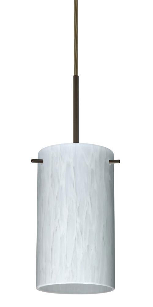 Besa Stilo 7 Pendant Bronze Carrera 1x40W B10 Med, 15Ft. Cord