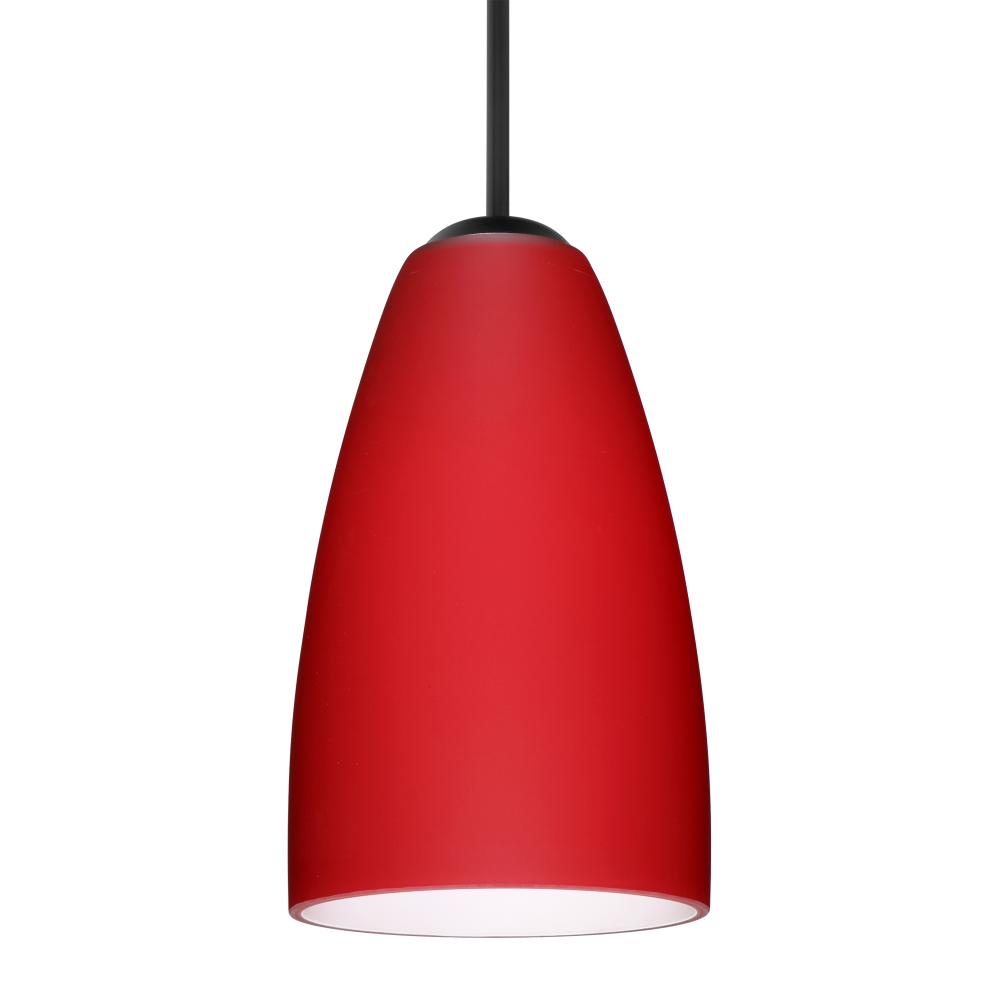 Besa Riva 9 Pendant Black Ruby Matte 1x75W Medium Base