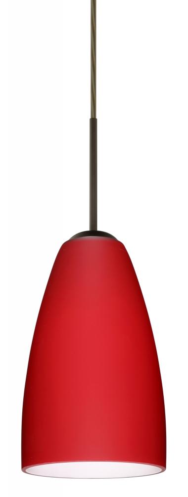 Besa Riva 9 LED Pendant Ruby Matte Bronze 1x9W LED, 15Ft. Cord