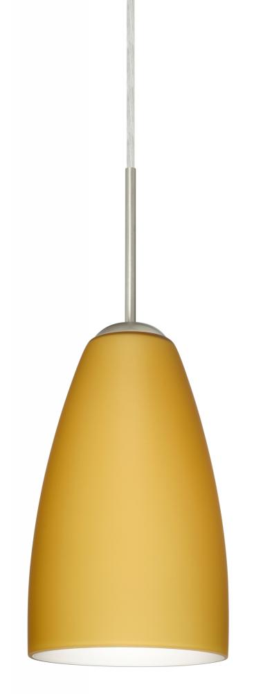 Besa Riva 9 LED Pendant Vanilla Matte Satin Nickel 1x9W LED, 15Ft. Cord