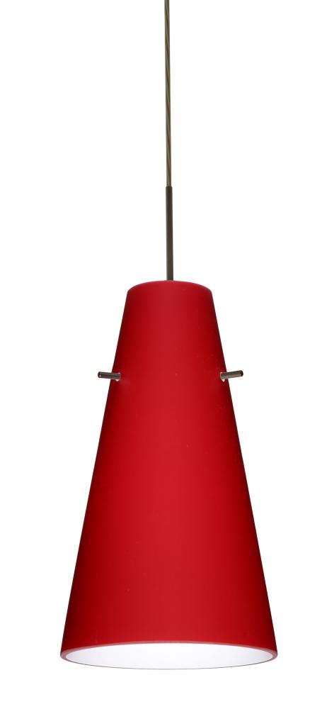 Besa Cierro LED Pendant Ruby Matte Bronze 1x9W LED, 15Ft. Cord