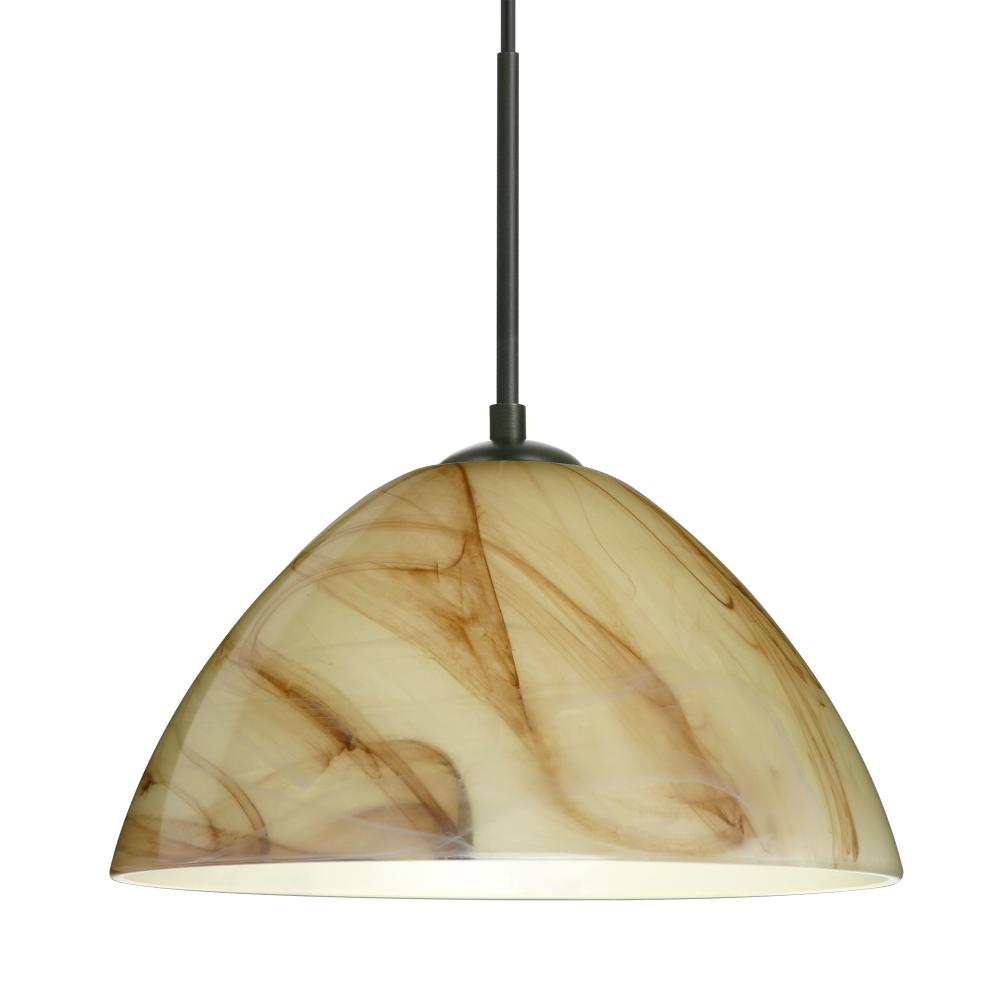 Besa Tessa Pendant Black Mocha 1x75W Medium Base