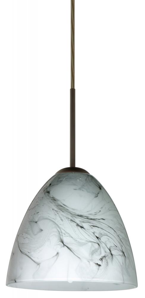 Besa Vila LED Pendant Marble Grigio Bronze 1x9W LED, 15Ft. Cord