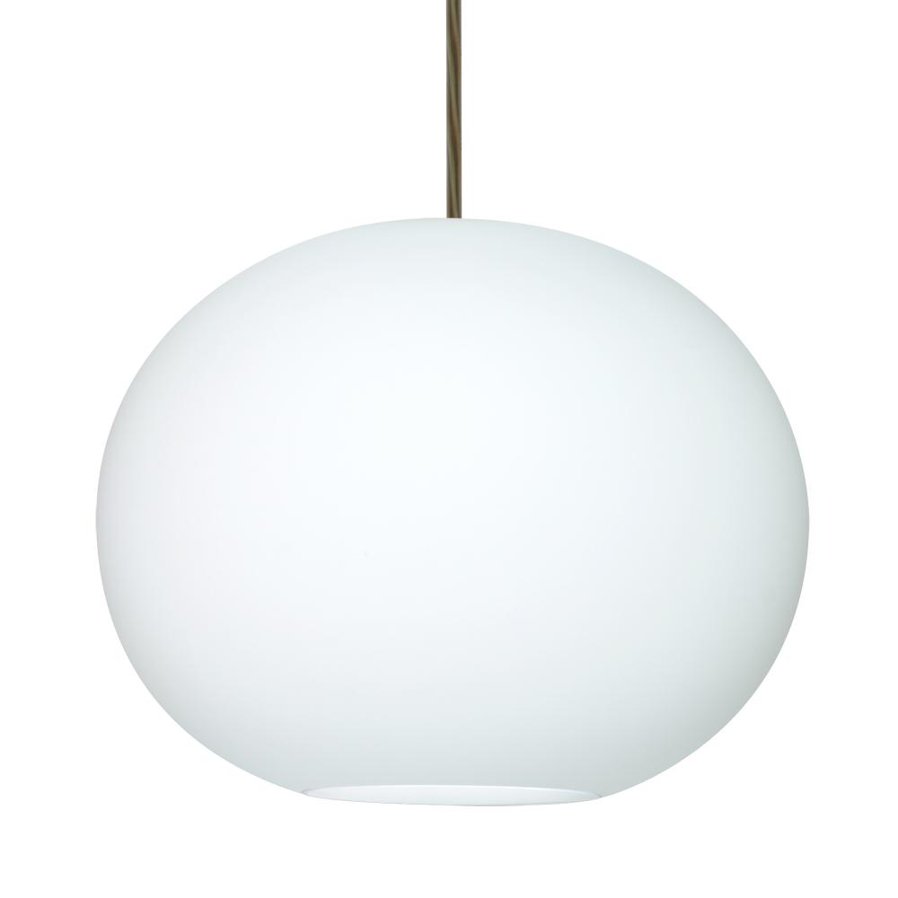 Besa Pendant Jordo Bronze Opal Matte 1x150W Medium Base, 15Ft. Cord