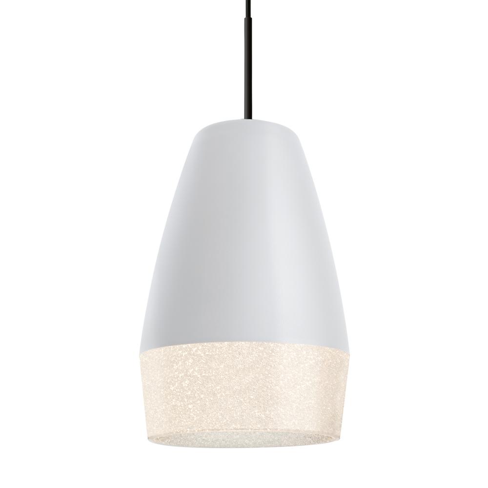 Besa, Abu 12 Cord Pendant, White/Glitter, Black Finish, 1x60W Medium Base