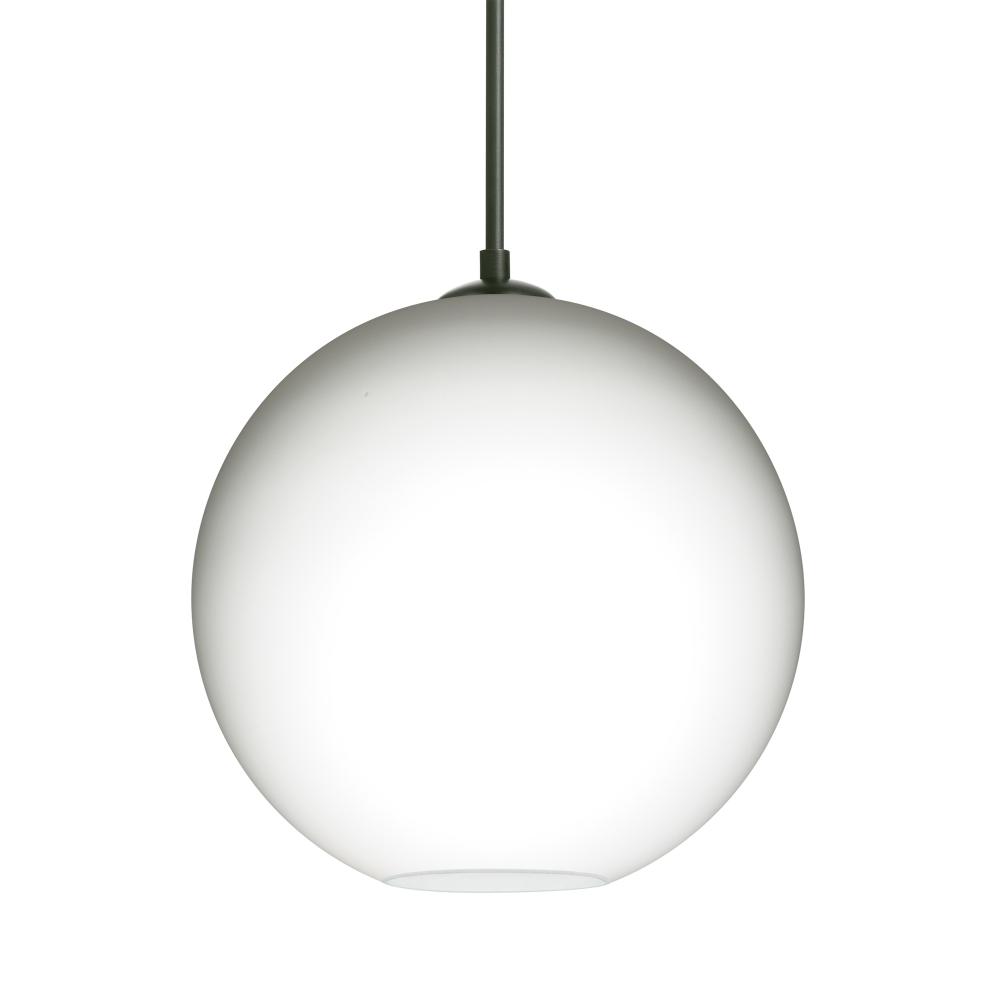 Besa Coco 8 Pendant, Opal Matte, Black Finish, 1x60W Medium Base