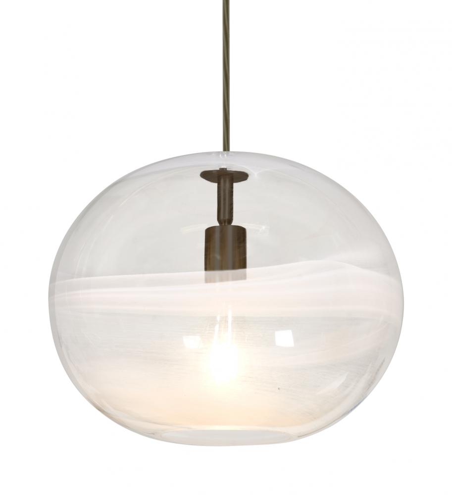 Besa, Geno Cord Pendant, Vapor Clear, Bronze Finish, 1x60W Medium Base