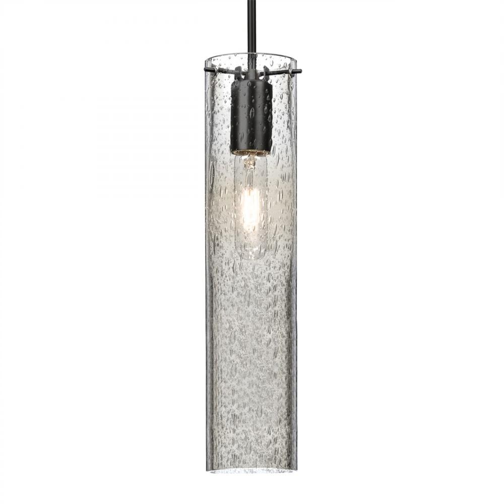 Besa, Juni 16 Cord Pendant, Clear Bubble, Black, 1x60W Medium Base
