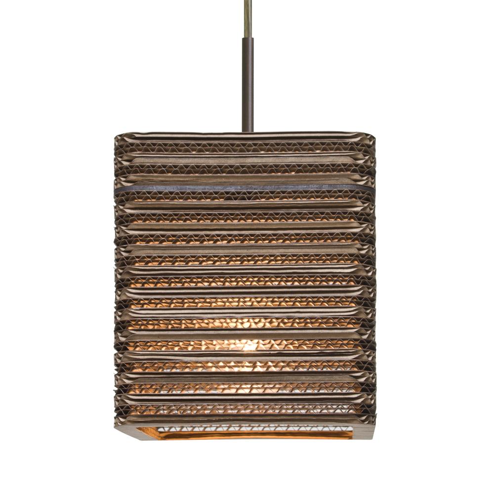 Besa, Kirk 6 Cord Pendant, Bronze Finish, 1x9W LED, 15Ft. Cord