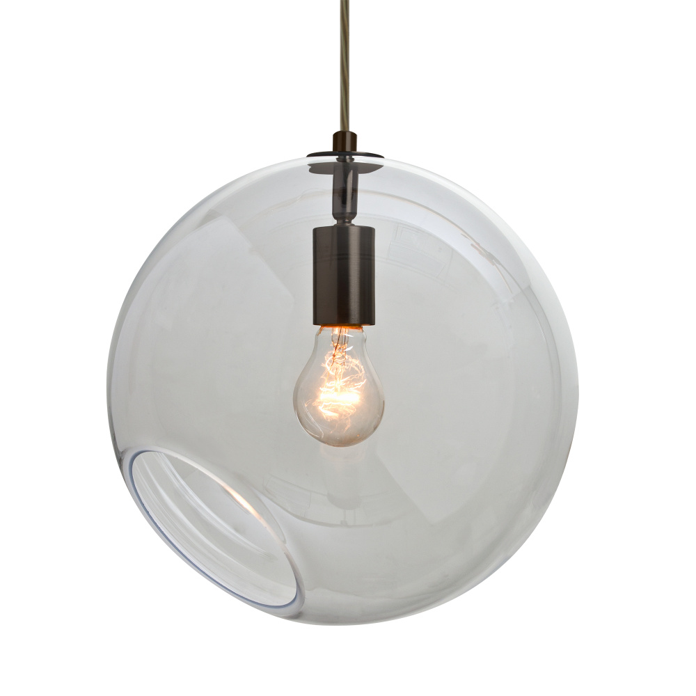 Besa, Maestro 12 Cord Pendant, Clear, Bronze Finish, 1x5W LED Filament