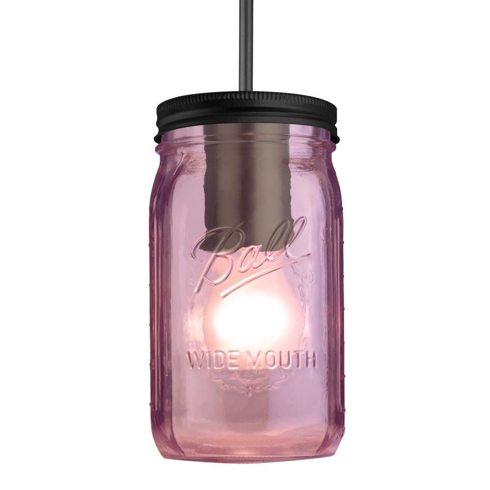 Besa Pendant Milo 4 Black Purple 1x40W Medium Base A15
