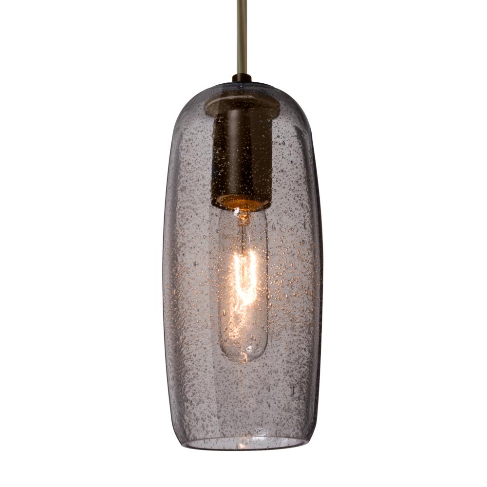 Besa, Pinot 9 Cord Pendant, Smoke Bubble, Bronze FInish 1x4W LED Filament, 15Ft. Cord