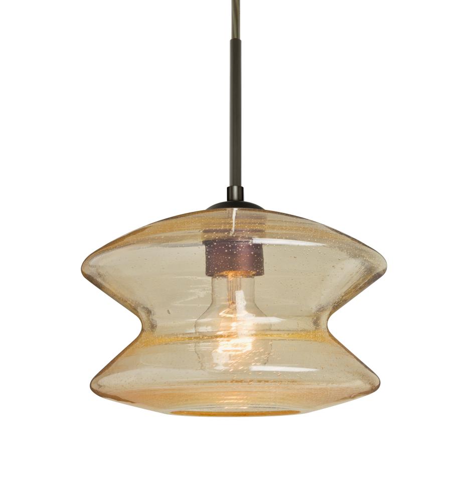 Besa, Zen Cord Pendant, Gold Bubble, Bronze Finish, 1x60W Medium Base