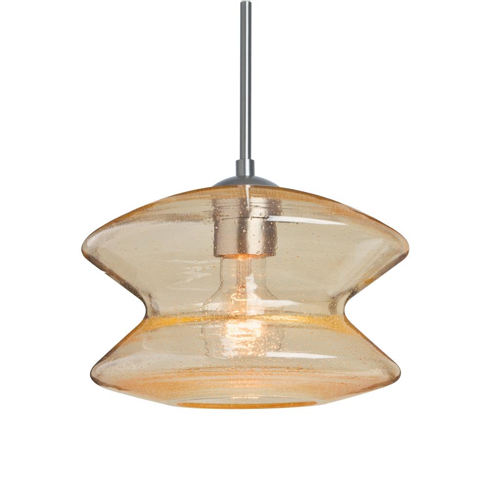 Besa, Zen Cord Pendant, Gold Bubble, Satin Nickel Finish, 1x60W Medium Base, 15Ft. Cord